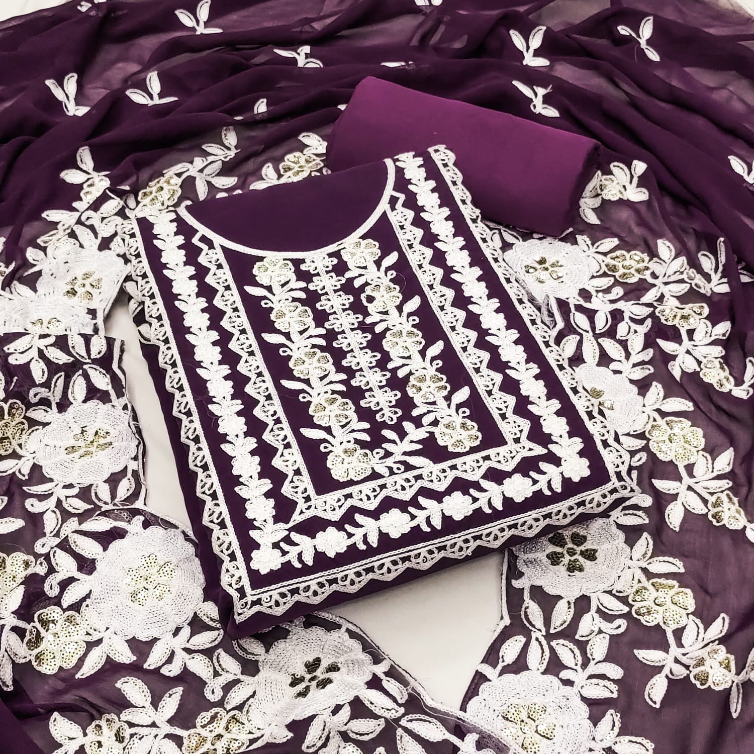 Ds Designer Suit Sequence Work Non Catalog Dress Material Wholesale Price In Surat
